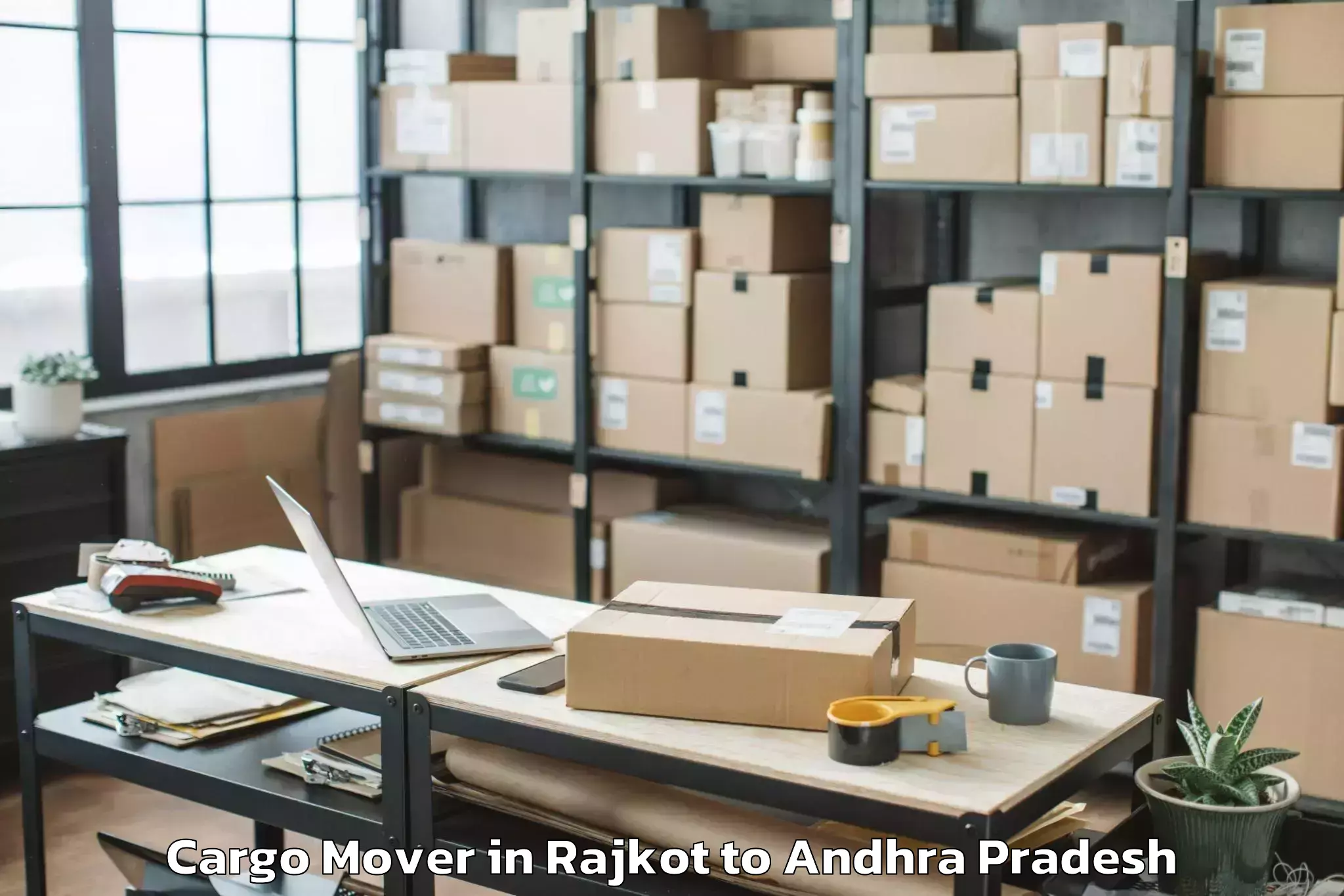 Book Rajkot to Voletivaripalem Cargo Mover Online